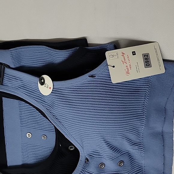 Lucky Brand Blue And Black Bralette With Bottoms 4Pc Set. - Picture 2 of 10